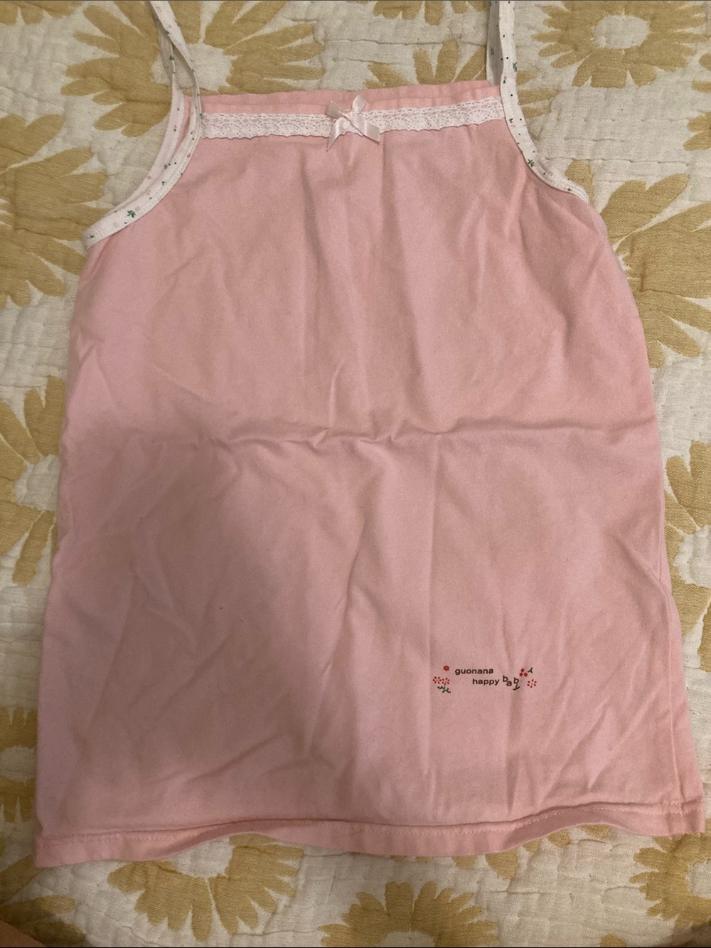 Women’s Pink Lace-Trim Tank Top